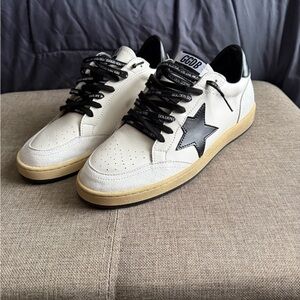 Golden Goose White and Black Star Men's Sneakers